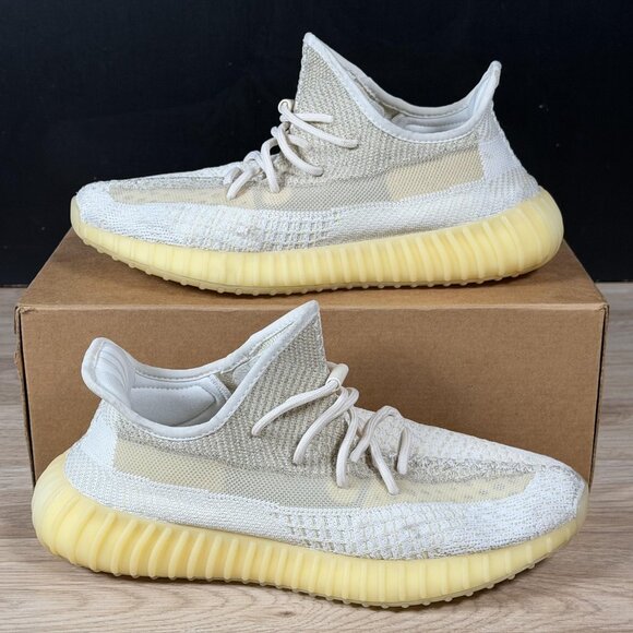 Adidas Yeezy Boost 350 V2 Natural Shoes Mens Size 10.5 Cream Sneakers FZ5246 - Picture 1 of 15